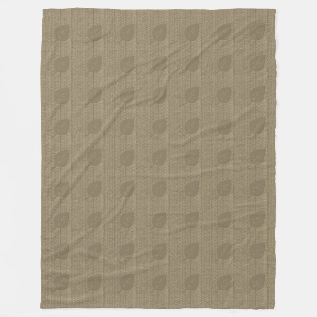 Chic Mönster Fall Beige Brown Blanket Fleecefilt (Framsidan)