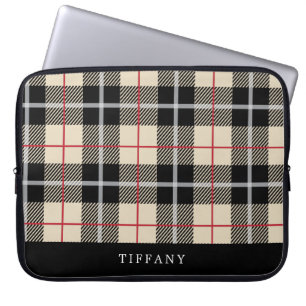 Chic mönster för pläd för MonogramThompson kam Laptop Fodral