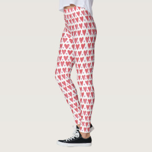 Chic mönster för valentin leggings