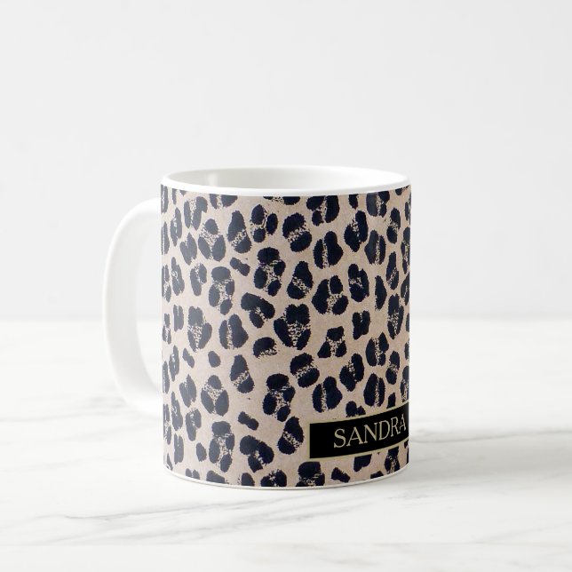 Chic mönster med namn kaffemugg (Framsida vänster)