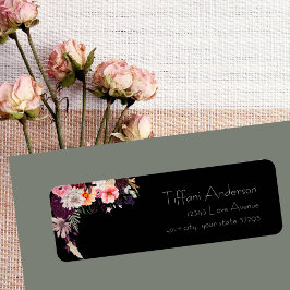 Chic Moody Blommor & Greenery Returadress Returadress Etikett