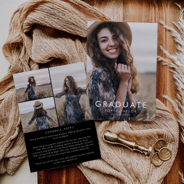 Chic Mörk Black Message Collage Studenten Meddelande (Skapare uppladdad)