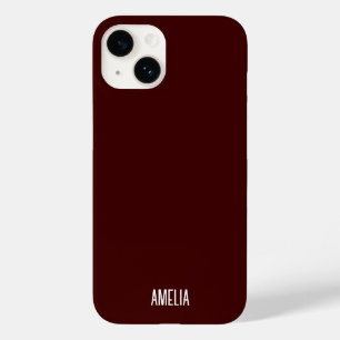 Chic Mörk Red&White-skript Personlig Namn