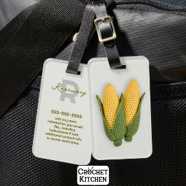 Chic Mormas Garden Modern Crochet Maj Namn Bagagebricka