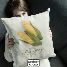 Chic Mormas Garden Modern Crochet Maj Namn Kudde