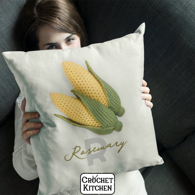 Chic Mormas Garden Modern Crochet Maj Namn Kudde (Skapare uppladdad)