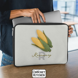 Chic Mormas Garden Modern Crochet Maj Namn Laptop Fodral
