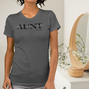 Chic Moster med Kids Namn År T-Shirt