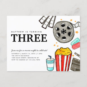 Chic Movie Night Cinema Watch Party Barns födelsed Vykort