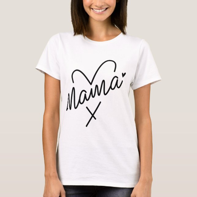 Chic Mumma Black & White Minimalist Mors dag T Shirt (Framsida)