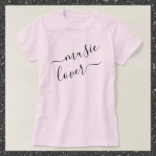 Chic Music Älskare Black Script T-Shirt