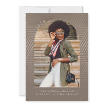 Chic Muted Geometric Print Photo Studenten