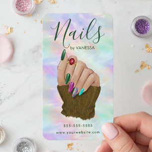 Chic Nagelsalong Manikyr Artist Stilfull Opal Visitkort