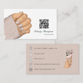 Chic Nail Salon Branding for Modern Professionells Visitkort