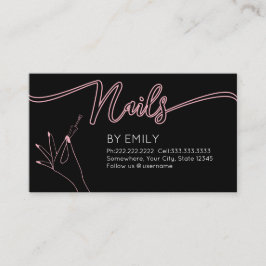 Chic nail salon Manicurist Blush Pink Tidsbeställning Kort