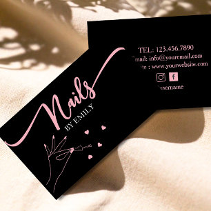 Chic Nail Salon Manicurist Hand Visitkort