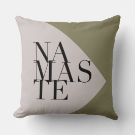 Chic Namaste Yoga Inspired Square Pillow Kudde