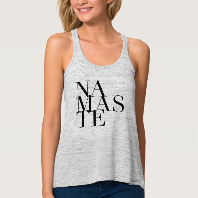 Chic Namaste Yoga Muscle Tank Linne Med Racerback (Framsida)