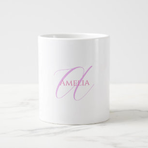 Chic Namn Monogram Inledande Brev-kalligrafi Jumbo Mugg