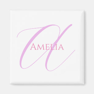 Chic Namn Monogram Inledande Brev-kalligrafi Magnet