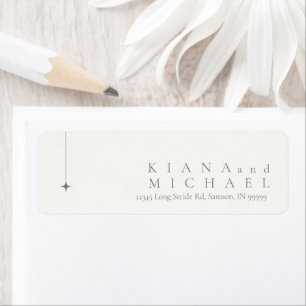 Chic Namn Pearl White ID1046 Returadress Etikett