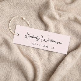 Chic Namnteckning Märkrn Håll kvar skriptRosa Mini Visitkort