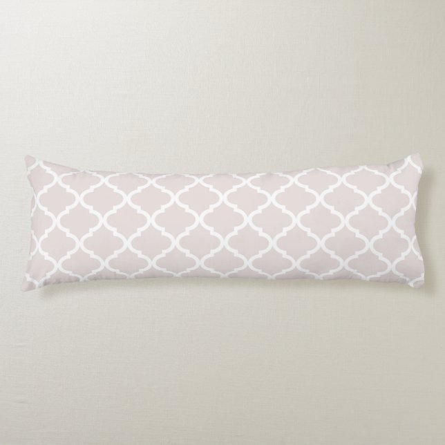 Chic Nästan Mauve Big Moraccan Quatrefoil Mönster Kroppskudde (Framsidan)