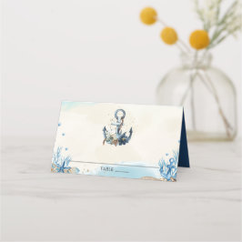 Chic Nautical Anchor Beach Modern Bröllop Placeringskort