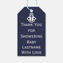 Chic Nautical Tack Baby Shower Gift-Märkre Presentetikett
