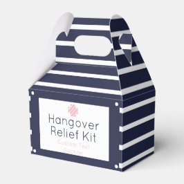 Chic Navy and White Hangover Relief Kit Presentaskar