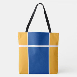 Chic Navy Blue Golden Gult Split Tävla Rand Tygkasse