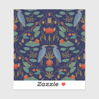 Chic Navy Blue Heron Pond Heritage Revival Klistermärken