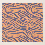 Chic Navy Blue Rosa Orange Mönster Sjal<br><div class="desc">Chic Chiffon scarf med en snyggt marin blått och papaya orange zebra mönstrad. Elegant och modedesign. Enbart designad för dig med Lycklig Dolphin Studio. Kontakta oss på happydolphinstudio@outlook.com om du behöver hjälp eller matchande produkter.</div>