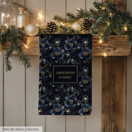 Chic Navy Gold Kitchen Towel Elegant Gift Idea Kökshandduk