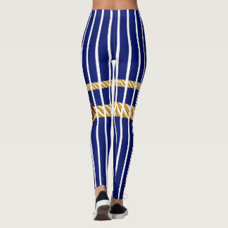 Chic Navy Guld Läppar Linjer Beauty Girly Anpassni Leggings