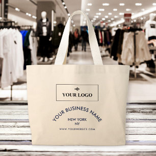 Chic Navy Logotyp Business Namn webbplats - säljfr Tygkasse