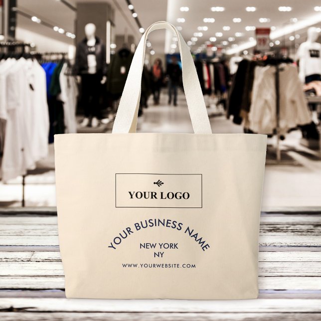 Chic Navy Logotyp Business Namn webbplats - säljfr Tygkasse (Skapare uppladdad)