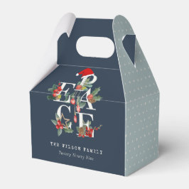 Chic Navy Red Grönt White Peace-julfesten Presentaskar