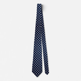 Chic Navy & White Timless Polka dots Necktie Slips