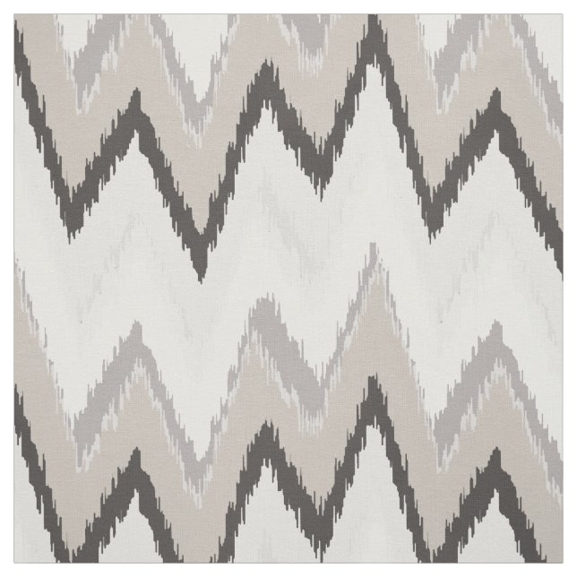 Chic neutralt beige ikat tribal chevron mönster tyg (Provkarta)
