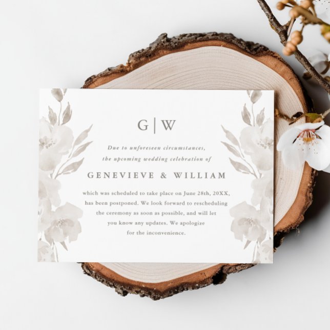 Chic Neutralt Blommigt Bröllop uppskjutning av (Skapare uppladdad)