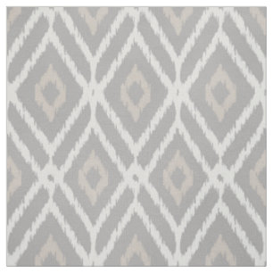 Chic neutralt brun beige ikat diamant mönster tyg