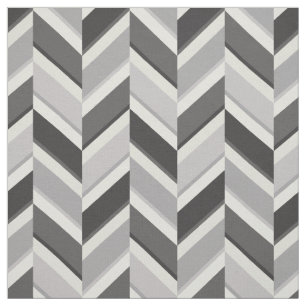 Chic neutralt grått geometric zigzag mönster tyg