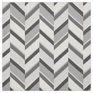 Chic neutralt grått geometrisk zigzag mönster tyg