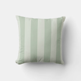 Chic Neutralt Grönt stripe Mönster Kudde