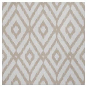Chic neutralt taupe grått ikat diamant mönster tyg
