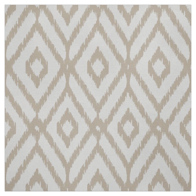 Chic neutralt taupe grått ikat diamant mönster tyg (Provkarta)