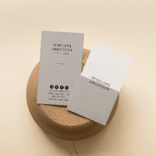 Chic Neutralt Taupe Minimalist Modern Boho Unik Visitkort