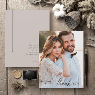 Chic Neutralts Bröllop Tack Blek Taupe ID1020 Kort