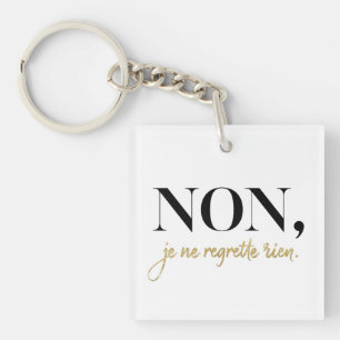 Chic Non Je Ne Regrette Rien Quote Black & Guld